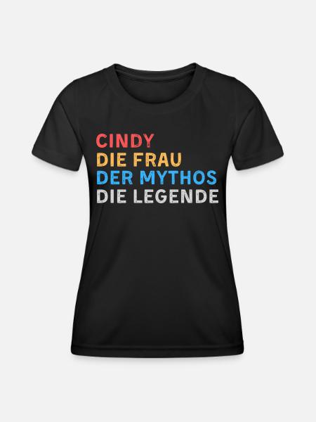 Cindy Fau Mythos Legende - Frauen Funktions-T-Shirt - Schwarz