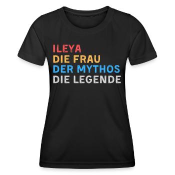 Ileya Fau Mythos Legende - Frauen Funktions-T-Shirt - Schwarz - Vorne - AI Model Female 172 light (172cm)