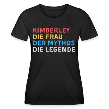 Kimberley Fau Mythos Legende - Frauen Funktions-T-Shirt - Schwarz - Vorne - AI Model Female 172 light (172cm)