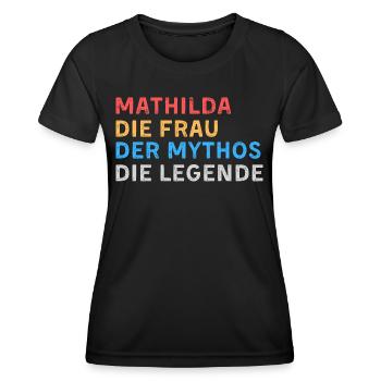 Mathilda Fau Mythos Legende - Frauen Funktions-T-Shirt - Schwarz - Vorne - AI Model Female 172 light (172cm)