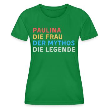 Paulina Fau Mythos Legende - Frauen Funktions-T-Shirt - Kelly Green - Vorne - AI Model Female 172 dark (172cm)