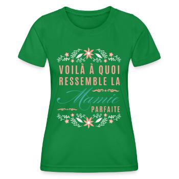 So sieht die perfekte Oma aus - Frauen Funktions-T-Shirt - Kelly Green - Vorne - AI Model Female 172 dark (172cm)