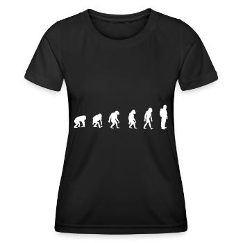 Pompier Pompier Pompier - T-shirt sport Femme - noir - Devant - AI Model Female 172 light (172cm)
