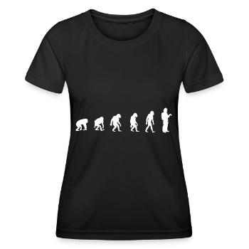 Pompier Pompier Pompier - T-shirt sport Femme - noir - Devant - AI Model Female 172 light (172cm)