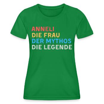 Anneli Fau Mythos Legende - Frauen Funktions-T-Shirt - Kelly Green - Vorne - AI Model Female 172 dark (172cm)