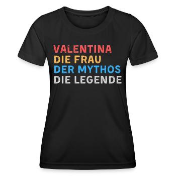 Valentina Fau Mythos Legende - Frauen Funktions-T-Shirt - Schwarz - Vorne - AI Model Female 172 light (172cm)