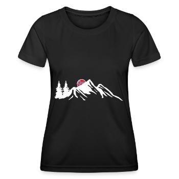 Norwegen Norweger Skandinavien - Frauen Funktions-T-Shirt - Schwarz - Vorne - AI Model Female 172 light (172cm)