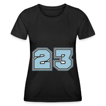 23 Numéro de numéro - T-shirt sport Femme - noir - Devant - AI Model Female 172 light (172cm)