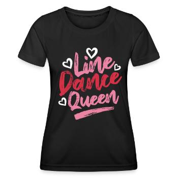 Linedance Queen - Linedancing Country Music - T-shirt sport Femme - noir - Devant - AI Model Female 172 light (172cm)