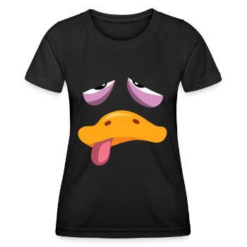 Shrovetide - Carnival - Köstüm - drunken duck - Women's Functional T-Shirt - black - Front - AI Model Female 172 light (172cm)