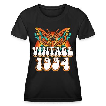 Vintage Hippies 1994 30 Years Anniversary Woman - Women's Functional T-Shirt - black - Front - AI Model Female 172 light (172cm)
