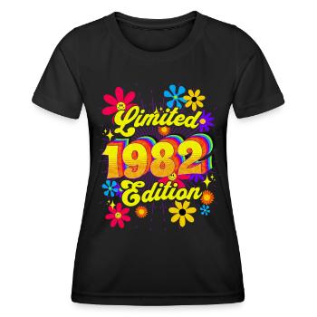 Rétro et Vintage 1982 Femme 40 Ans Anniversaire - T-shirt sport Femme - noir - Devant - AI Model Female 172 light (172cm)