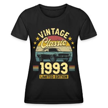 Autojahrgang 1993 30-jähriges Jubiläum - Frauen Funktions-T-Shirt - Schwarz - Vorne - AI Model Female 172 light (172cm)