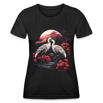 Japanese Bird, Nature, Japan, Culture, Wildlife - Women's Functional T-Shirt - black - Front - AI Model Female 172 light (172cm)