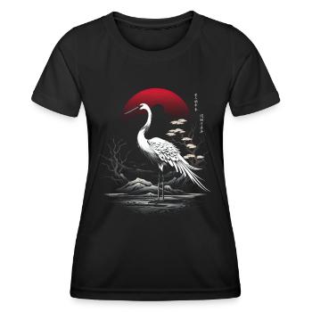 Japanese Bird, Nature, Japan, Culture, Wildlife - Women's Functional T-Shirt - black - Front - AI Model Female 172 light (172cm)