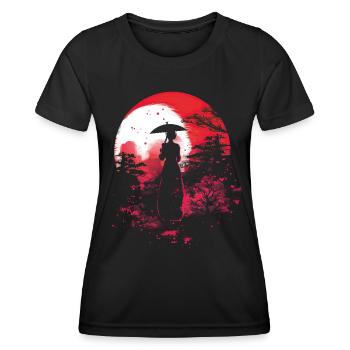 Geisha Kimono Samurai Tokyo Artwork - Women's Functional T-Shirt - black - Front - AI Model Female 172 light (172cm)
