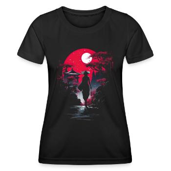 Geisha Kimono Samurai Tokyo Artwork - Women's Functional T-Shirt - black - Front - AI Model Female 172 light (172cm)