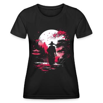 Geisha Kyoto Kimono Culture Samurai Anime Shrine - Women's Functional T-Shirt - black - Front - AI Model Female 172 light (172cm)