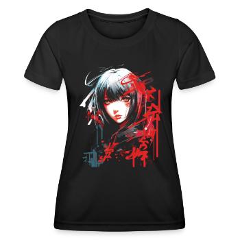 Anime Goth Girl Aesthetic Dark Pastel Edgy Man - Women's Functional T-Shirt - black - Front - AI Model Female 172 light (172cm)