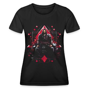 Japanisch Kunstwerk - Frauen Funktions-T-Shirt - Schwarz - Vorne - AI Model Female 172 light (172cm)