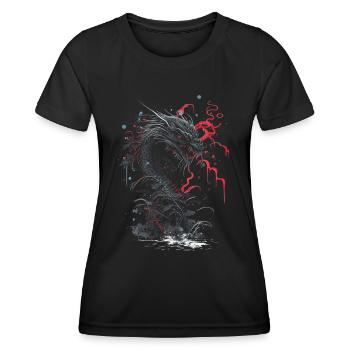 Japanisch Japanisch Landschaft Asien Mystisch - Frauen Funktions-T-Shirt - Schwarz - Vorne - AI Model Female 172 light (172cm)