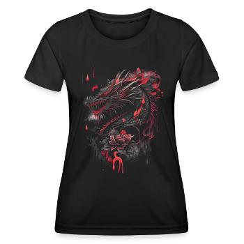 Japanisch Tattoo Nacht Mystisch Japan - Frauen Funktions-T-Shirt - Schwarz - Vorne - AI Model Female 172 light (172cm)