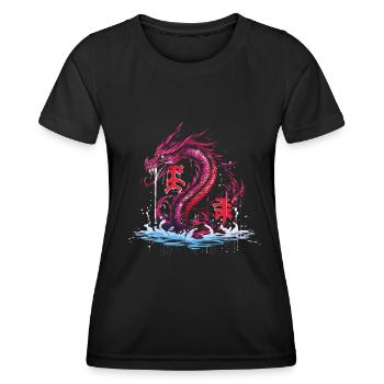Japanisch Japanisch Landschaft Asien Mystisch - Frauen Funktions-T-Shirt - Schwarz - Vorne - AI Model Female 172 light (172cm)