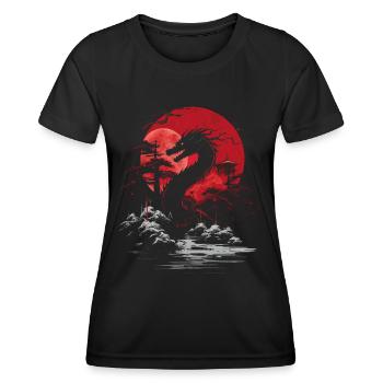 Japanisch Tattoo Nacht Mystisch Japan - Frauen Funktions-T-Shirt - Schwarz - Vorne - AI Model Female 172 light (172cm)