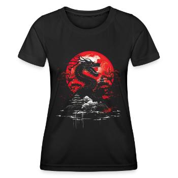Japanisch Tattoo Nacht Mystisch Japan - Frauen Funktions-T-Shirt - Schwarz - Vorne - AI Model Female 172 light (172cm)