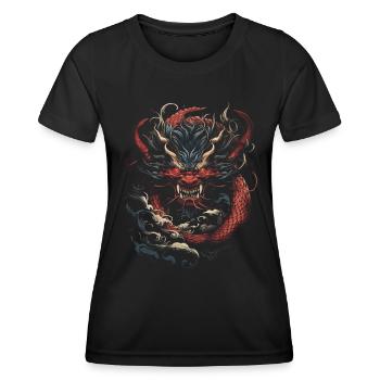 Japanisch Japanisch Landschaft Asien Mystisch - Frauen Funktions-T-Shirt - Schwarz - Vorne - AI Model Female 172 light (172cm)