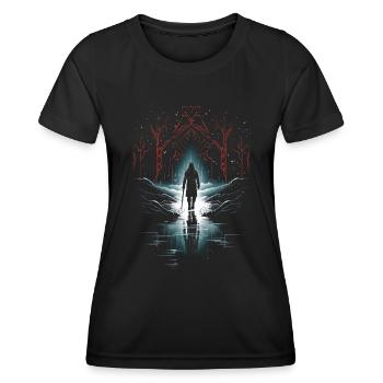 Viking Silhouette Scandinavia Viking - Women's Functional T-Shirt - black - Front - AI Model Female 172 light (172cm)