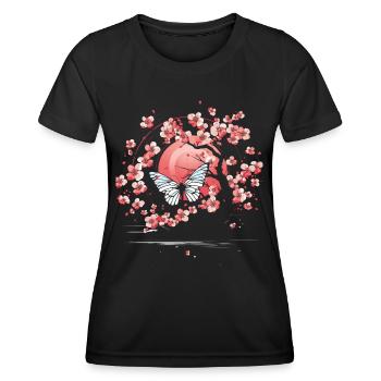 Japan Sakura Cherry Blossom Tree - Women's Functional T-Shirt - black - Front - AI Model Female 172 light (172cm)