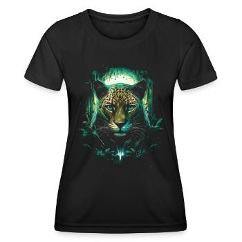 Majestätisch Dschungel Wildtiere Wildnis Kunstwerk - Frauen Funktions-T-Shirt - Schwarz - Vorne - AI Model Female 172 light (172cm)