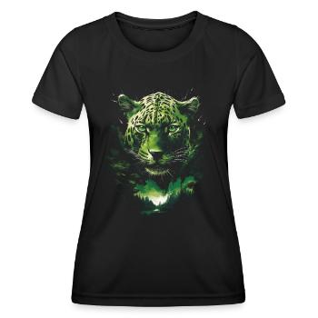 Majestätisch Dschungel Wildtiere Wildnis Kunstwerk - Frauen Funktions-T-Shirt - Schwarz - Vorne - AI Model Female 172 light (172cm)