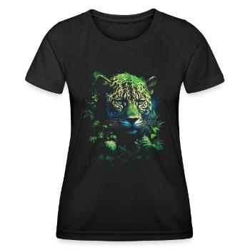 Majestätisch Dschungel Wildtiere Wildnis Kunstwerk - Frauen Funktions-T-Shirt - Schwarz - Vorne - AI Model Female 172 light (172cm)