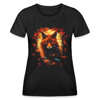 Fantay Fox Magic Fox - Women's Functional T-Shirt - black - Front - AI Model Female 172 light (172cm)