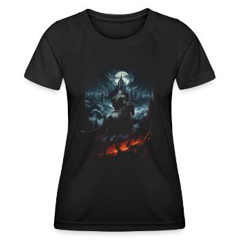 Fantasy Chevalier Château Magie Conte de Fées Mythique Gothique - T-shirt sport Femme - noir - Devant - AI Model Female 172 light (172cm)