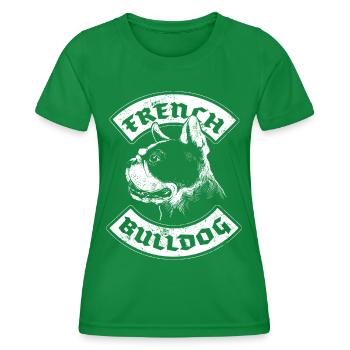 Bulldog français - T-shirt sport Femme - vert - Devant - AI Model Female 172 dark (172cm)