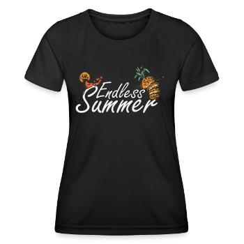 Endless Summer Motif - ideal for summer holidays - Women's Functional T-Shirt - black - Front - AI Model Female 172 light (172cm)