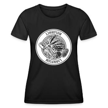 Lionfish Marine Aquarium Salzwasserfischhalter - Frauen Funktions-T-Shirt - Schwarz - Vorne - AI Model Female 172 light (172cm)