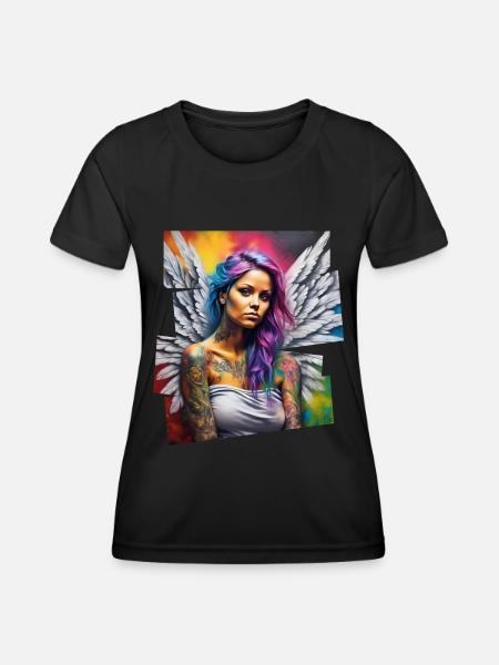 Modern Day Angel. - Women's Functional T-Shirt - black