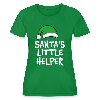 Santa's Little Helper - Women's Functional T-Shirt - kelly green - Front - AI Model Female 172 dark (172cm)