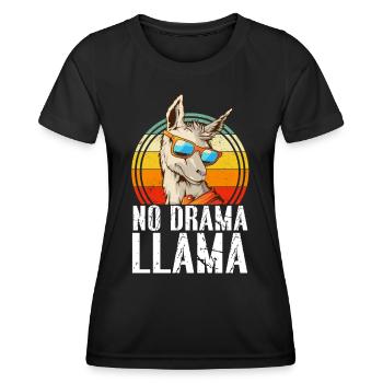 Pas de drame LLama - T-shirt sport Femme - noir - Devant - AI Model Female 172 light (172cm)