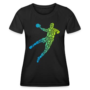 Handball Players Symbols Handball Player Boys Handball - Women's Functional T-Shirt - black - Front - AI Model Female 172 light (172cm)