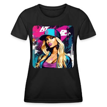 Cool Graffiti Hip Hop - Women's Functional T-Shirt - black - Front - AI Model Female 172 light (172cm)