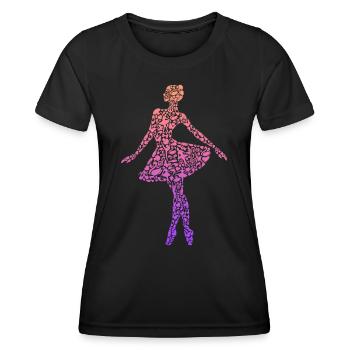 Ballett Tänzerin Balletttänzerin Mädchen Ballerina - Frauen Funktions-T-Shirt - Schwarz - Vorne - AI Model Female 172 light (172cm)
