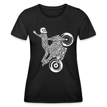 Super Sports Moto Rider Machine de course pour hommes - T-shirt sport Femme - noir - Devant - AI Model Female 172 light (172cm)