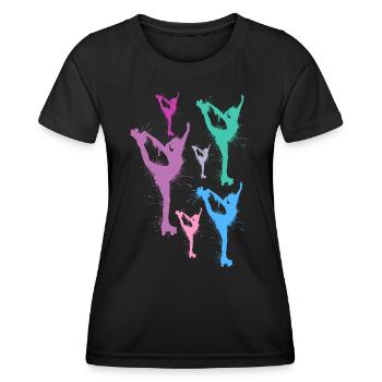 Rollschuhe Kinder Roller Skating Rollschuh Mädchen - Frauen Funktions-T-Shirt - Schwarz - Vorne - AI Model Female 172 light (172cm)