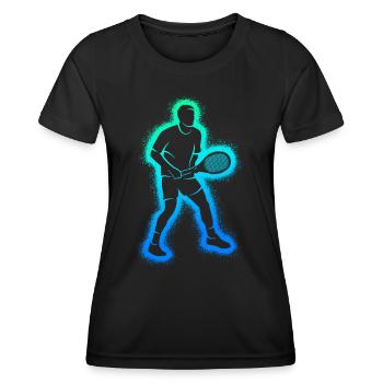 Tennis Players Tennis Rackets Men's Tennis Players - Women's Functional T-Shirt - black - Front - AI Model Female 172 light (172cm)