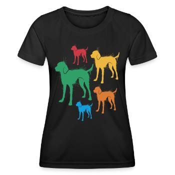 Weimaraner Dogs Dog Motif Weimaraner Children - Women's Functional T-Shirt - black - Front - AI Model Female 172 light (172cm)